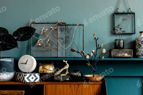 Preview: Stylish and retro composition of elegant personal accessories.