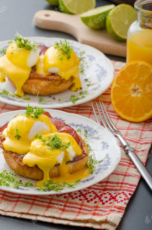 Preview: Eggs benedict, prosciutto with hollandaise