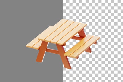 Preview: Picnic Table 3D Icon