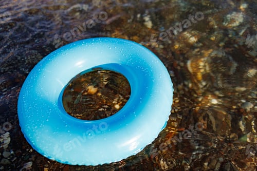 Preview: A blue rubber ring floats in the Adriatic Sea
