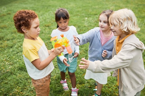 Preview: Kids Playing in Park Together