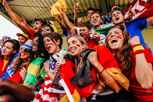 Preview: Supporters from Multiple Countries at Stadium All Together