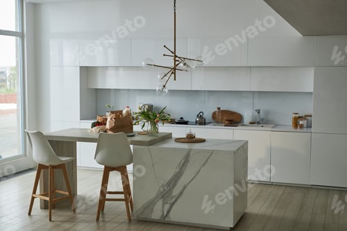 Preview: White kitchen with modern design