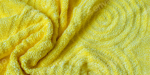 Preview: wrinkled yellow cotton fabric. background