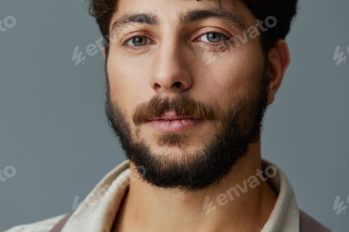 Preview: Model man person guy face isolated white caucasian adult attractive young portrait background
