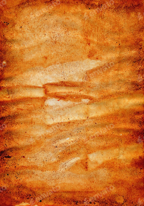 Preview: Heavily soiled sheet of rusty paper