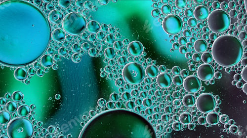 Preview: Abstract Colorful Food Oil Drops Bubbles and spheres Flowing on Water Surface