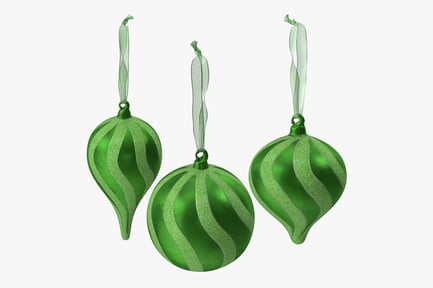 Preview: Green Swirl Ornaments