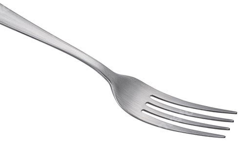 Preview: Metal fork isolated on white background
