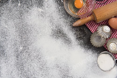 Preview: Baking concept, food border background