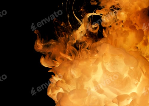 Preview: Acrylic colors in water. Abstract background.