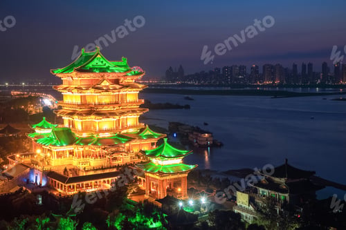 Preview: the tengwang pavilion at night