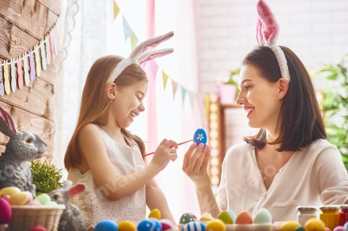 Preview: family preparing for Easter