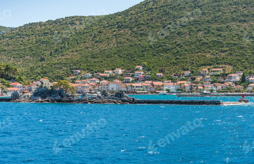 Preview: Beautiful shot of the sunny seaside town of Trpanj on Pelješac peninsula in Croatia