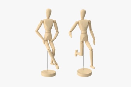 Preview: Articulated Wooden Mannequins: Poses