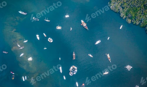 Preview: Aerial photo shot from plane flying from Bali to Singapore