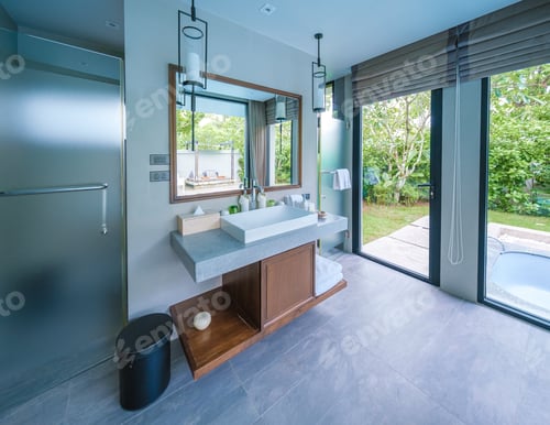 Preview: modern Asian bathroom, Elegant modern bathroom