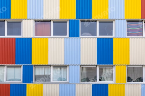 Preview: Windows of Student housing in shipping containers
