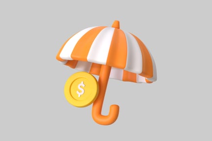Preview: Financial Safety Umbrella With Coin