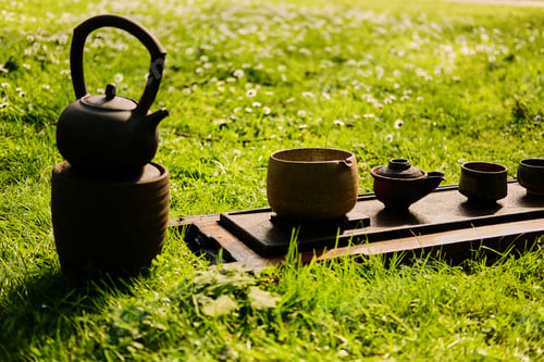 Preview: Chinese tea ceremony in a park.
