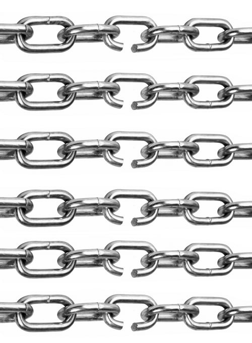 Preview: collection of metal chain parts