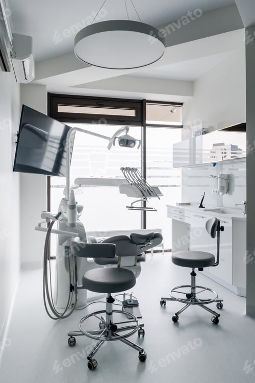 Preview: Dental chair and other accessories during Modern dental practice