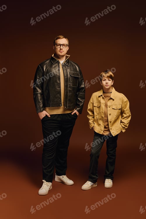 Preview: Father and son share a joyful moment in casual fashion at the studio