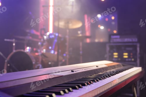 Preview: Close up of musical keys in music studio.