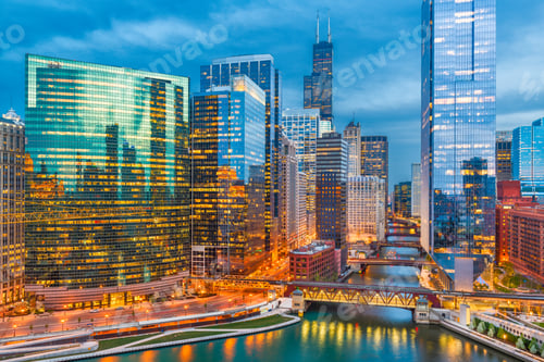 Preview: Chicago, Illinois, USA Cityscape