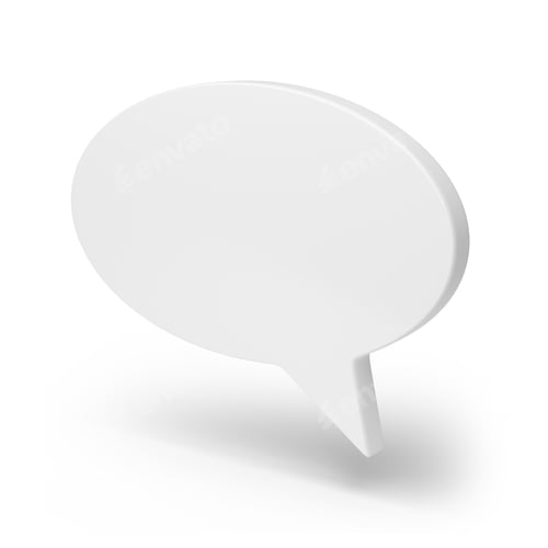 Preview: Blank gray comics bubble or balloon isolated on white.