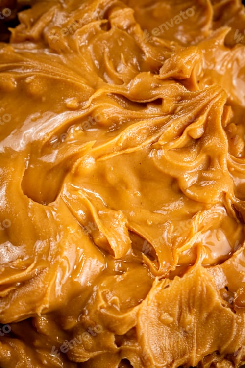 Preview: Fresh peanut butter. Macro background.
