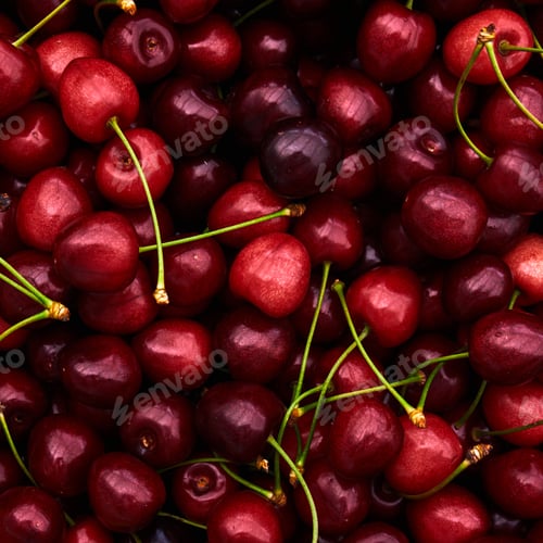 Preview: Cherries background. Sweet red cherries
