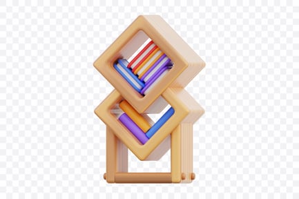 Preview: Geometric Books Sculpture