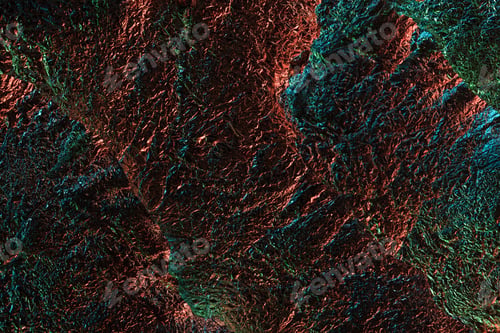 Preview: abstract background of silver crumpled foil with colorful illumination
