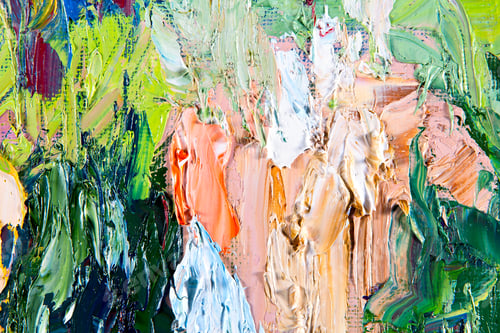 Preview: fragment of my painting. Oil on canvas. abstract painted background. focus on brushstrokes