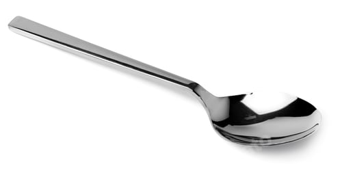 Preview: Silver spoon isolated on white background close up