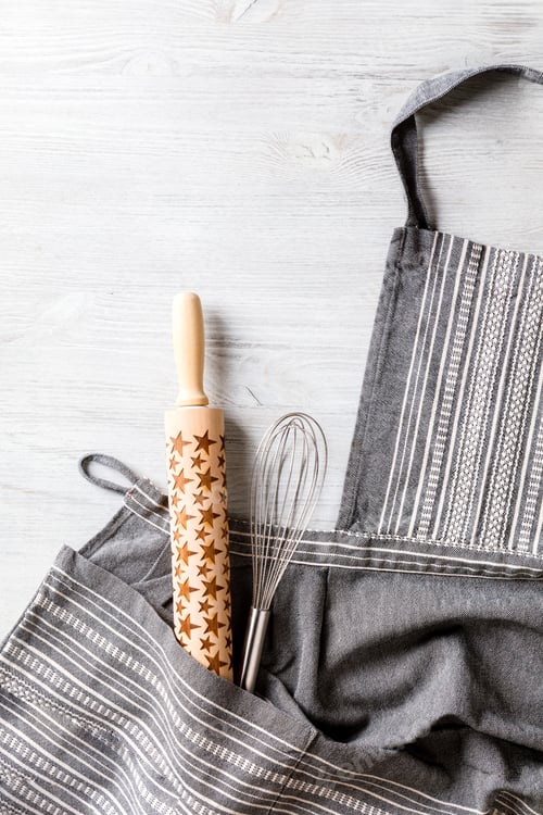 Preview: Kitchen apron on Christmas Background Concept