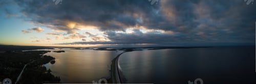 Preview: Aerial panoramic view of a beach on the Atlantic Ocean