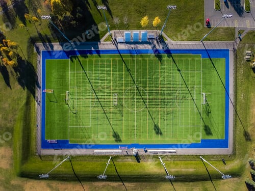 Preview: Aerial View of Outdoor Football Field
