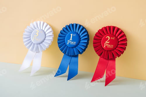 Preview: Prizes and awards for the best winners and champions for success and goal. Success concept.