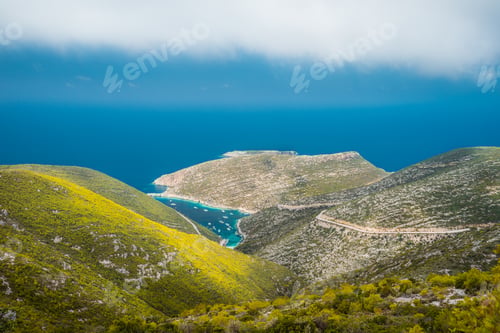 Preview: Porto Vromi summer landscape. Coastline of Zakynthos Island, Greece