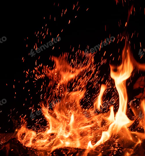 Preview: Burning fire with sparks