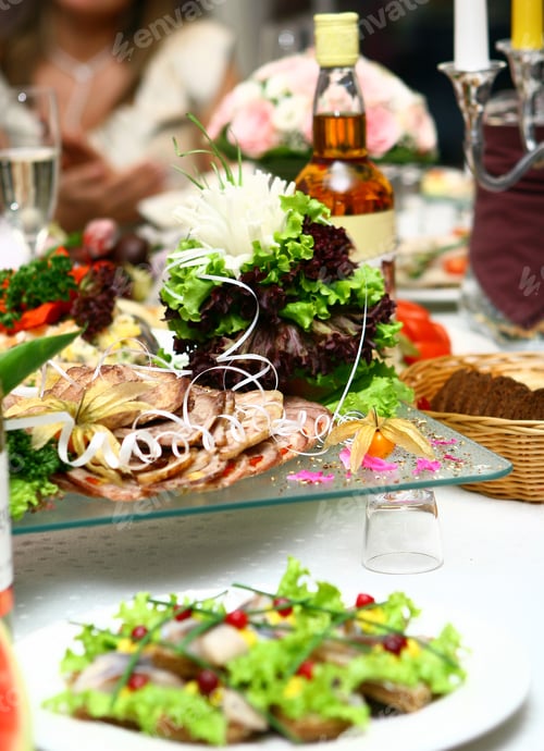 Preview: fresh and tasty food on table