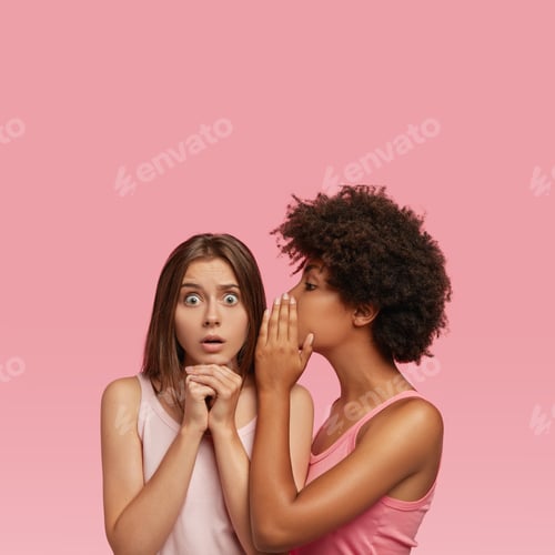 Preview: Omg, it can not be truth! Stupefied woman stares with widely opened eyes as hears unexpected rumor f