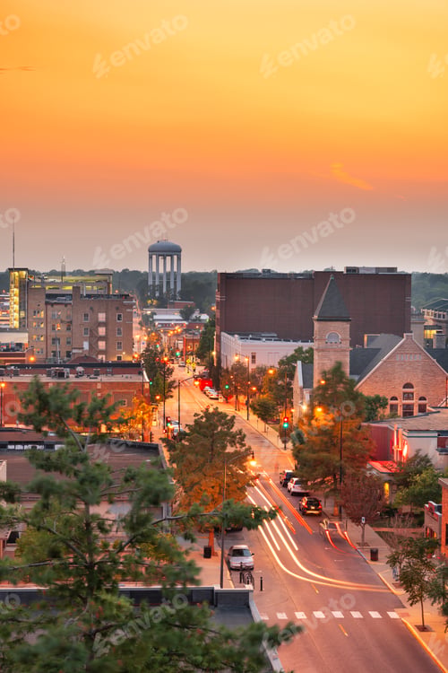 Preview: Columbia, Missouri, USA Downtown City Skyline