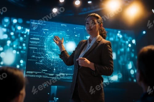 Preview: A woman is speaking on stage