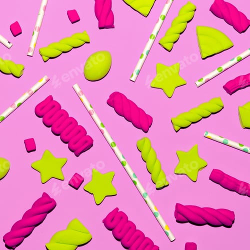 Preview: Sweet Background
Candy mood. Marshmallows. Minimal Flatlay art