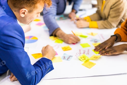 Preview: Business team working in a start-up office