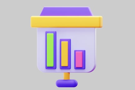Preview: Purple and Yellow Ornament with Integrated Bar Graph