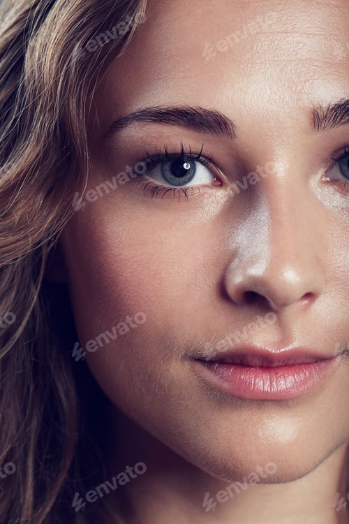 Preview: Flawless femininity. Portrait of a beautiful young woman in studio.